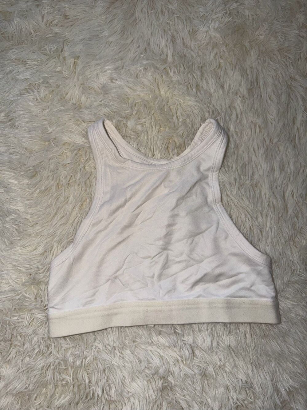 White cropped top / bra size XS
